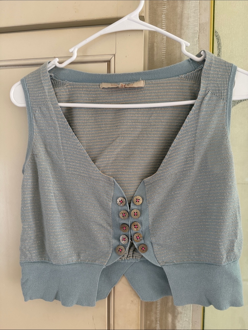 vintage cropped vest 🩵
